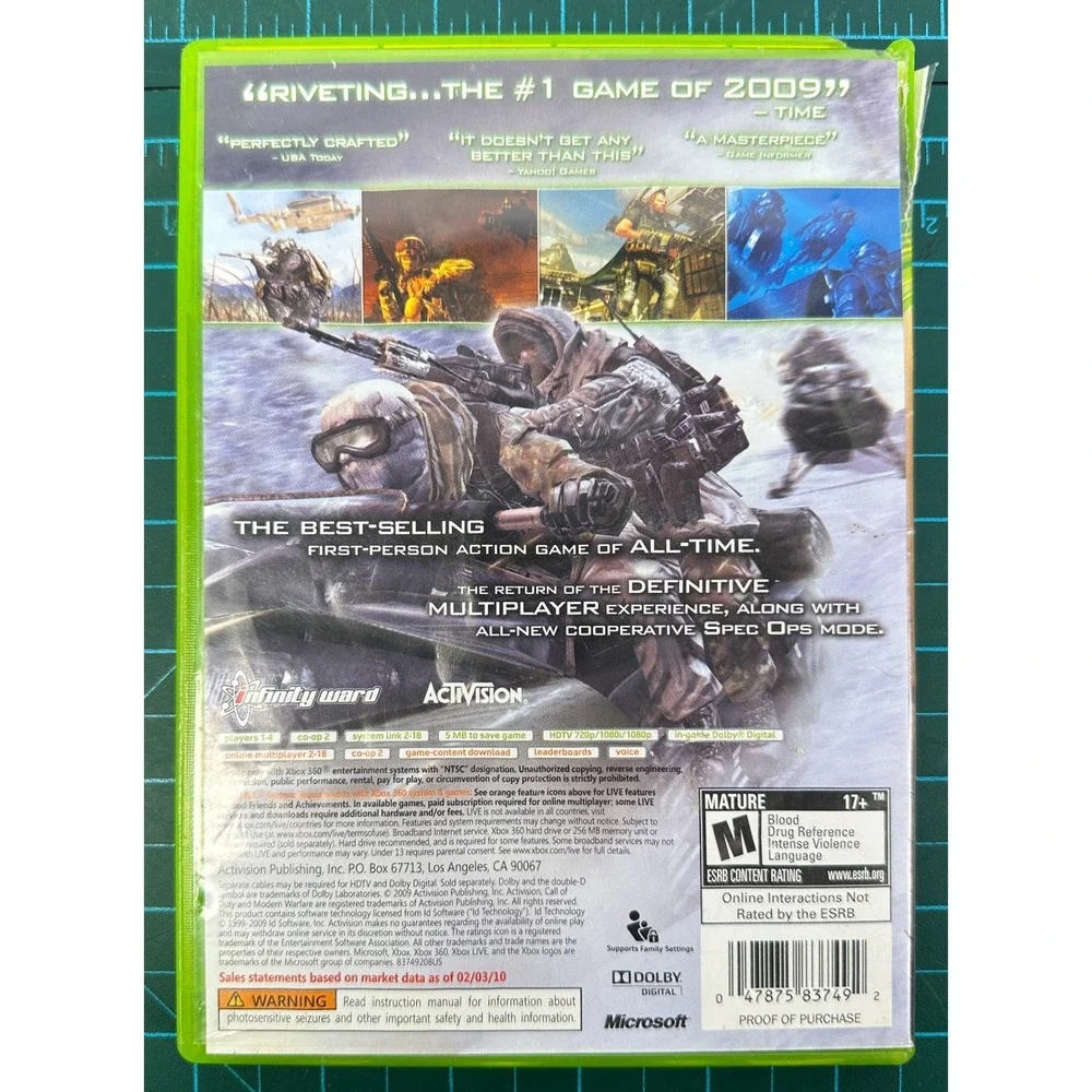 Call of Duty Modern Warfare 2 Xbox 360 Activision FPS CIB SCRATCHED UNTESTED